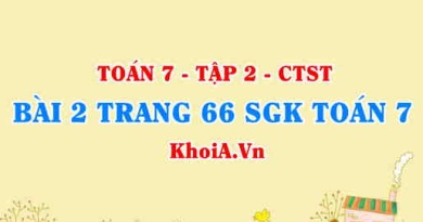 Bài 2 trang 66 SGK Toán 7 Tập 2 Chân trời sáng tạo